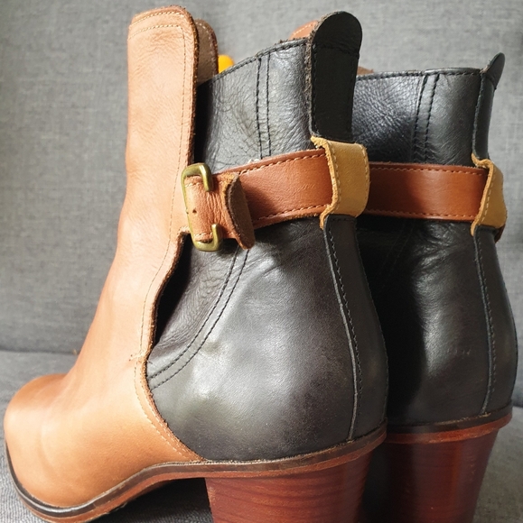 Tan Leather Ankle Boots size 9 - Picture 3 of 5